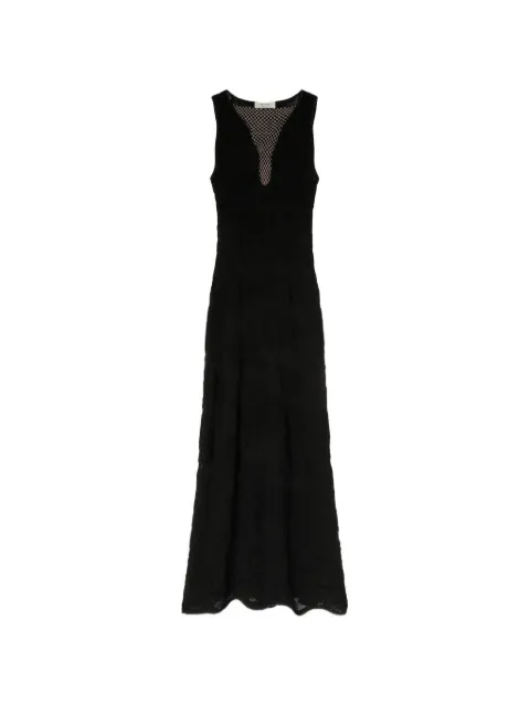 RETORI floral jacquard knit maxi dress Black 03WKNDR124CS06