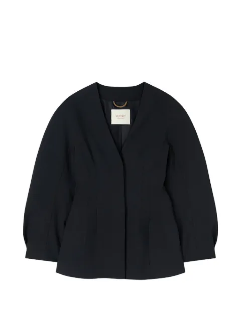 RETORI Hourglass single-breasted wool blazer Black 04WFAJA015LU03