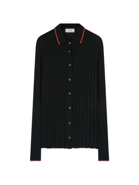 RETORI ribbed-knit button-down cashmere cardigan Black 01WKNTO009WS01