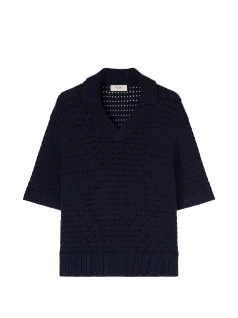 RETORI V-neck cotton T-shirt Blue 03MKNTO149CS12