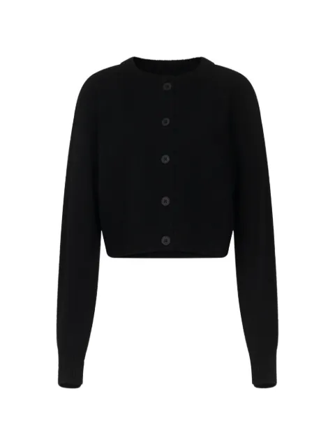 LouLou de Saison Heike raglan-shoulder cropped cardigan Black HEIKE