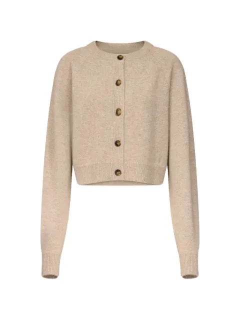 LouLou de Saison Heike raglan-sleeve cropped cardigan Neutrals HEIKECSTBG