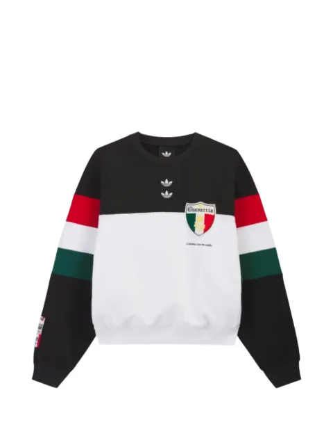Willy Chavarria logo-embroidered colour-block sweatshirt Black KV1976