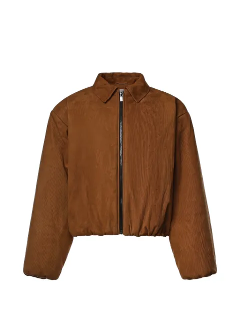 Magda Butrym corduroy-effect leather bomber jacket Brown 279726