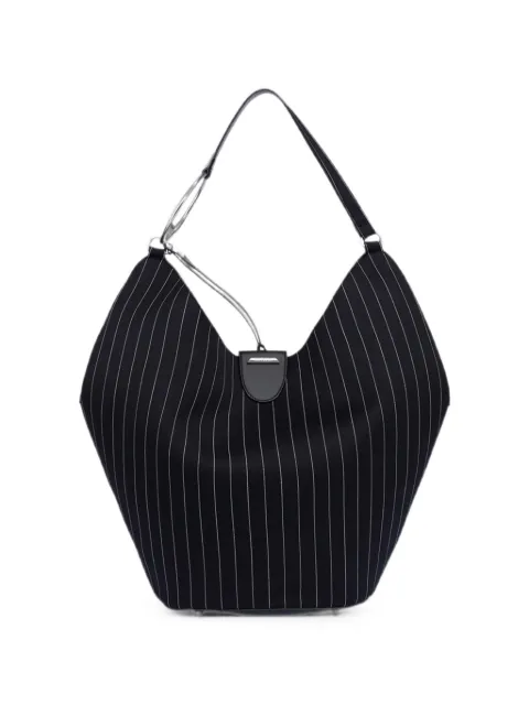 DONDUP large pinstripe tote bag Black WB321ES0080D999