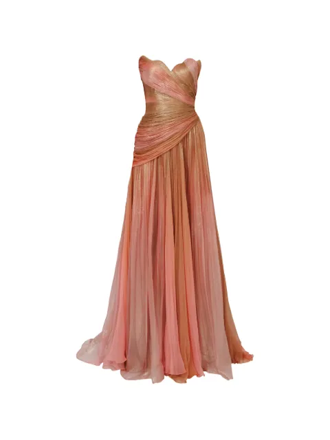 Iris Serban Melissa draped ombre-print maxi dress Pink MELISSA