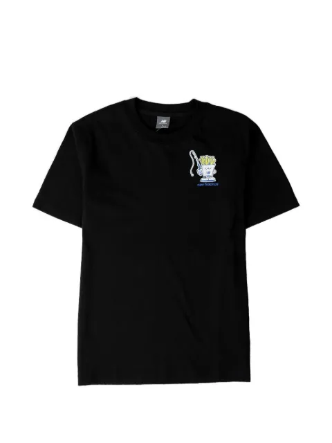 New Balance Fish And Chips graphic-print T-shirt Black MT61I5BM