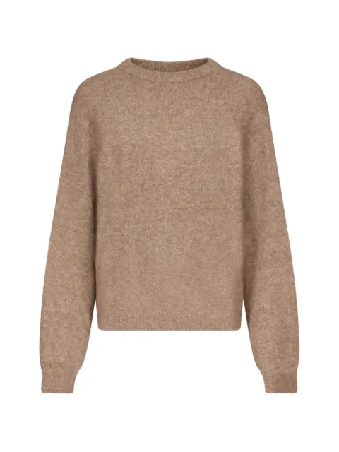 LouLou de Saison Tristan Lds ribbed-trim dropped-shoulder sweater Brown TRISTANLDS