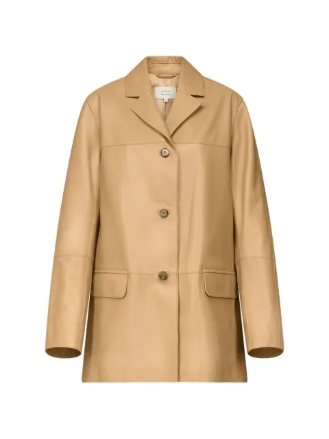 LouLou de Saison Nari leather jacket Neutrals NARI