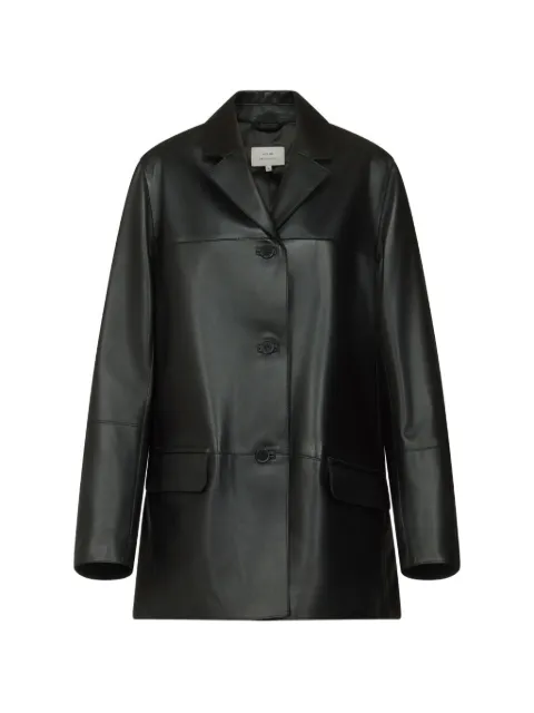 LouLou de Saison notch-lapel leather jacket Black NARI