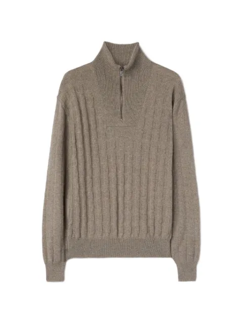 RETORI checkered mock-neck sweatshirt Neutrals 02MKNTO132WS03