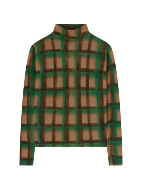 RETORI check cashmere sweater Green 01WKNTO106WP01