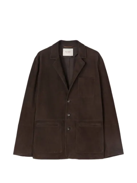 RETORI suede single-breasted blazer Brown 03MFAJA014KU00
