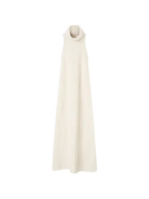 RETORI sleeveless maxi-collar maxi dress Neutrals 01WKNDR003SJ01