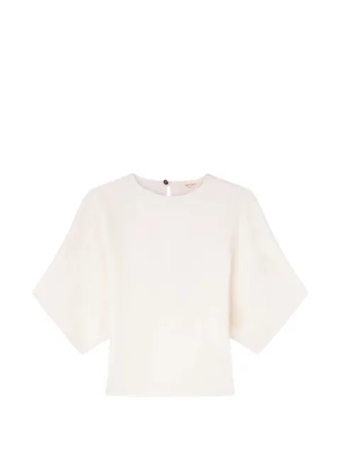 RETORI keyhole-back satin top Neutrals 04WFATO015YU00