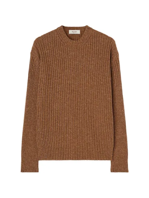 RETORI ribbed-knit crew-neck sweater Brown 02WKNTO140WS03