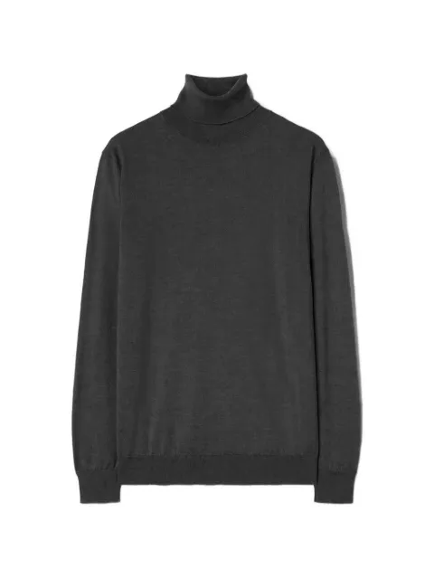 RETORI argyle-detail roll-neck sweater Grey 02MKNTO135WR02