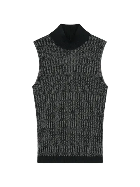 RETORI micro-check sleeveless vest Black 01WKNTO022LJ01