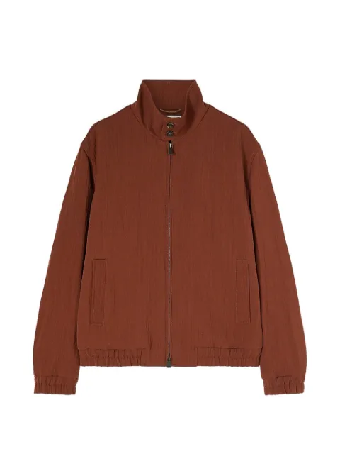 RETORI wrinkled-effect bomber jacket Brown 02MFAOU010LU12