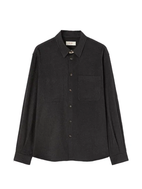 RETORI patch-pocket shirt jacket Grey 02MFAJA006SU02