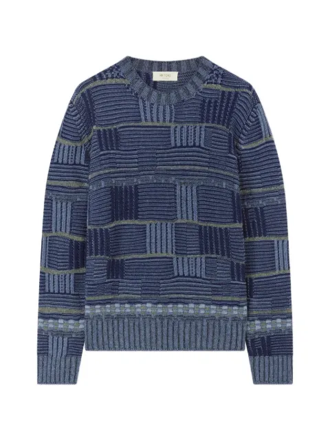 RETORI Opposites Dance crew-neck sweater Blue 01MKNTO107LS03