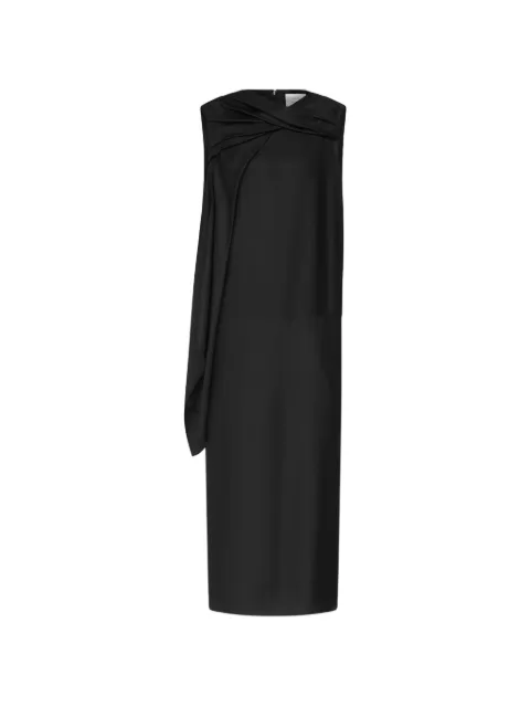 LouLou de Saison Izia draped-detailing midi dress Black IZIA