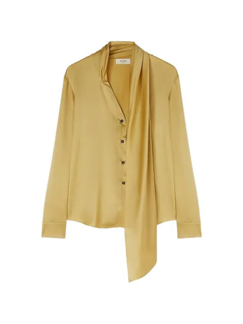 RETORI silk scarf-detail shirt Yellow 02WFATO008SU03
