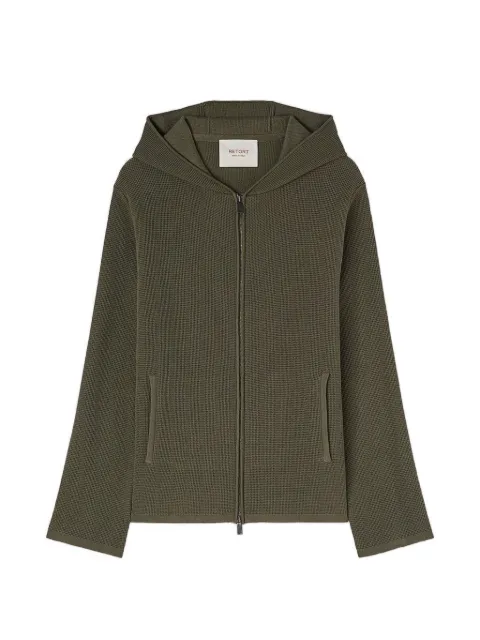 RETORI Milano-stitch zip-up hoodie Green 03MKNJA108CS09