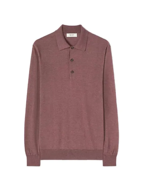 RETORI long-sleeve polo shirt Pink 02MKNTO134WR02