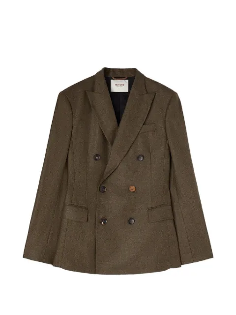 RETORI double-breasted peak-lapel wool blazer Green 02WFAJA010LU08