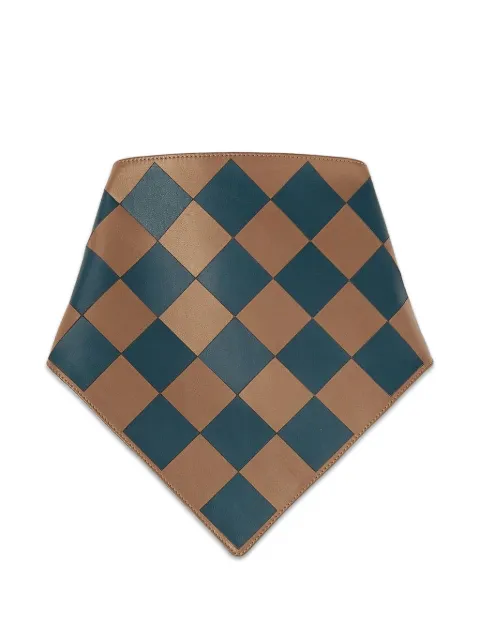 RETORI leather bandana scarf Brown 02WLESA003KF00