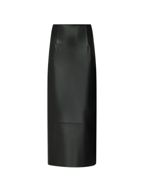 LouLou de Saison Inga leather maxi skirt Black INGA