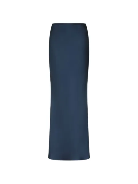 LouLou de Saison Eli silk twill A-line maxi skirt Blue ELI