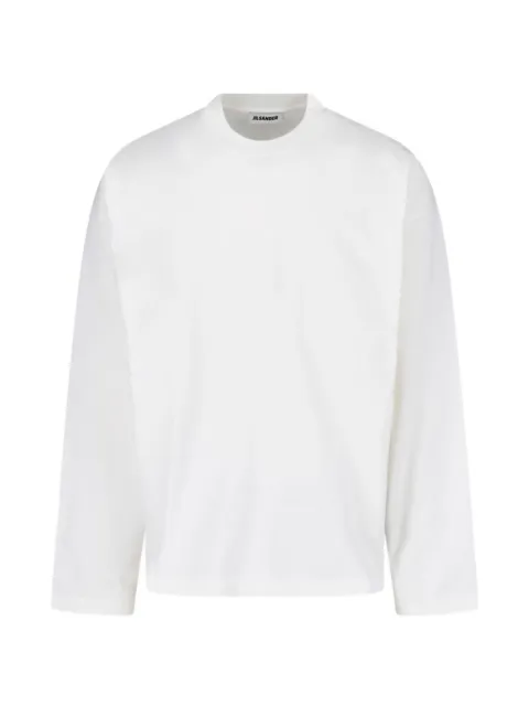 Jil Sander long-sleeve logo-print T-shirt White J22GC0278J20347
