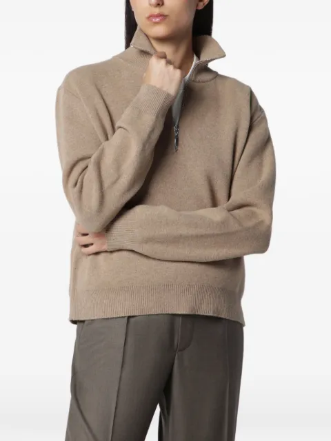 Róhe mouliné zip-fastening sweater Neutrals 82023345