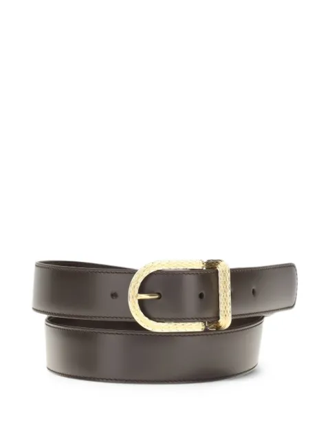 Loro Piana Inlay leather belt Brown FAR1508