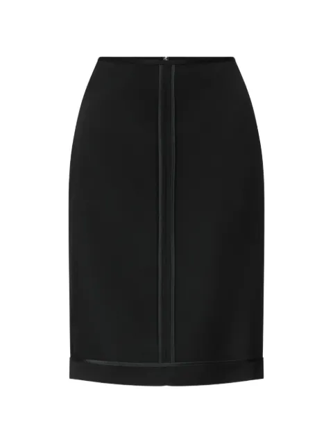 LouLou de Saison inside-out satin-trimmed midi skirt Black EVE