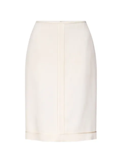 LouLou de Saison inside-out seam straight midi skirt Neutrals EVE