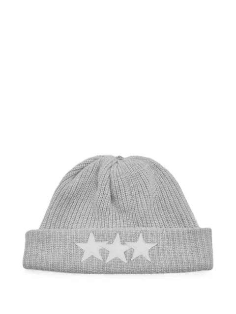 Chrome Hearts star-patch beanie hat Grey CHRM1470