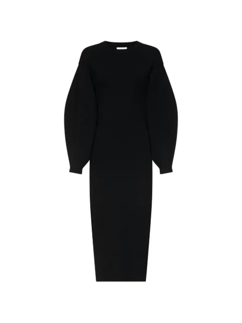 LouLou de Saison Elena knitted long-sleeve dress Black ELENA