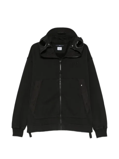 C.P. Company goggle-detail zip-up sweatshirt Black 21CMSS032A005835M999