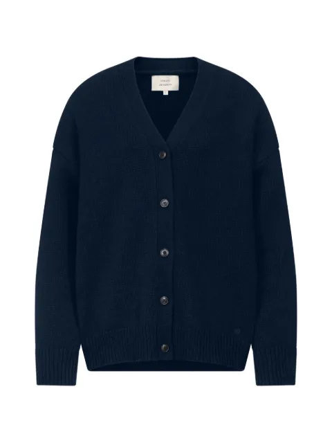 LouLou de Saison Duca V-neck oversized cardigan Blue DUCA