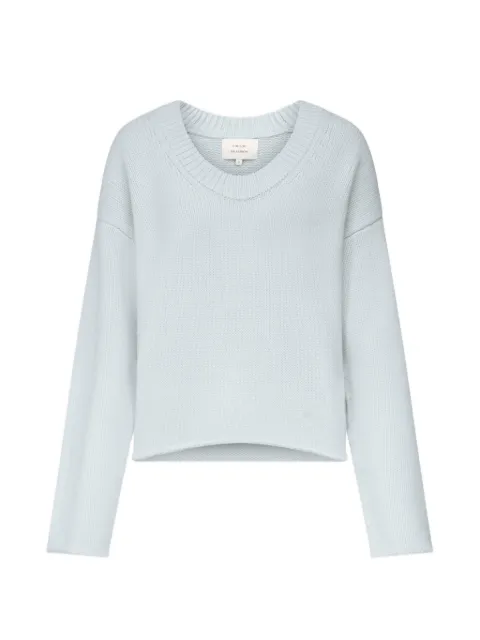LouLou de Saison Derry LDS U-neck cashmere sweater Blue DERRYLDS