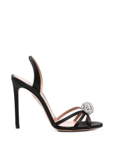 Aquazzura Crystal Bubble slingback sandals Black CYUHIGS0SAT