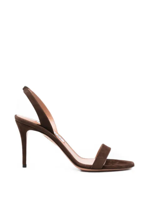 Aquazzura So Nude suede slingback sandals Brown SNUMIDS0SUEESP