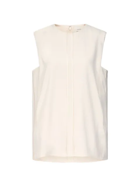 LouLou de Saison Adeli satin-trimmed inside-out top Neutrals ADELI