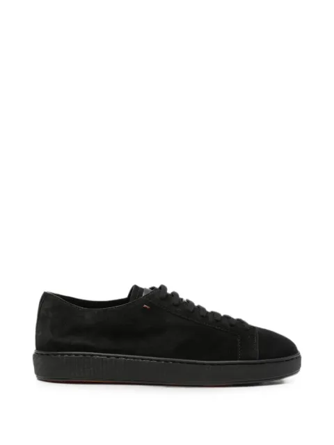 Santoni Damps lace-up suede sneakers Black MBCD21571NEATAOL