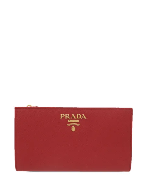 Prada Pre-Owned 2010-2026 Saffiano Bifold Wallet long wallets Red S2S7G4K86YW95AUQ