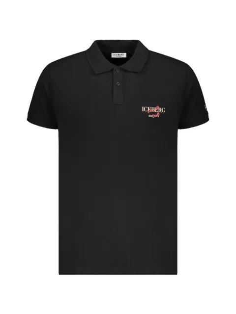 Iceberg logo-detail polo shirt Black ICE26MPL01