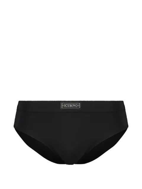 Iceberg logo-patch swim briefs Black ICE26MSP01